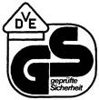 Das GS-Zeichen („Geprüfte Sicherheit“) bestätigt die Konformität mit dem Gerätesicherheitsgesetz. Es darf nur in Verbindung mit dem Zeichen der Prüfstelle verwendet werden, zum Beispiel VDE oder TÜV.