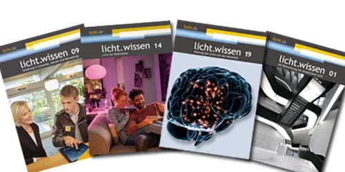 Titelbilder der licht.wissen Hefte