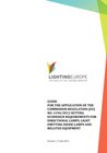 Titel GUIDE FOR THE APPLICATION OF THE COMMISSION REGULATION (EU) NO. 1194/2012 SETTING ECODESIGN REQUIREMENTS FOR DIRECTIONAL LAMPS, LIGHT EMITTING DIODE LAMPS AND RELATED EQUIPMENT