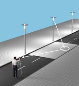 Zur Bewertung einer Straßenoberfläche wird die Leuchtdichte L der Straßenoberfläche/Fahrbahn mit dem Leuchtdichtemesser gemessen.