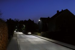 Beleuchtung einer Anwohnerstraße