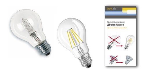 Flyer "LED statt Halogen" (licht.de)