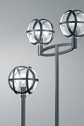 Dekorative Mastleuchten mit Leuchtenkorb, bevorzugt eingesetzt für Straßen der Beleuchtungssituationen D und E nach DIN EN 13201 sowie für Parks und Grünanlagen.