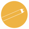 LED-Austauschlampen sind entweder Retrofitlampen oder Konversionslampen. Icon mit Retrofitlampe