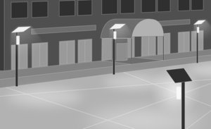 Mastaufsatzleuchten mit Sekundär-Lichttechnik – auch Spiegelwerfer-Systeme genannt –  strahlen eine Reflektorfläche an, die das Licht gleichmäßig und blendfrei in die Umgebung abgibt. Sie sind ideal für die Beleuchtung von Fußgängerzonen und Plätzen.