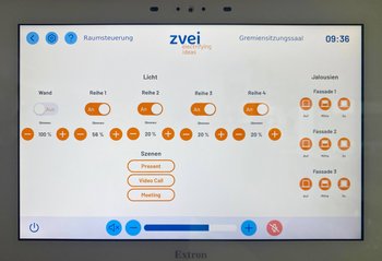 Bedien-Panel einer Lichtsteuerung