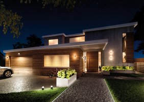 Licht schreckt Einbrecher ab: Anwesenheitssimulation im Haus und Bewegungsmelder im Außenbereich sind eine gute Kombination. (Foto: licht.de/Signify)