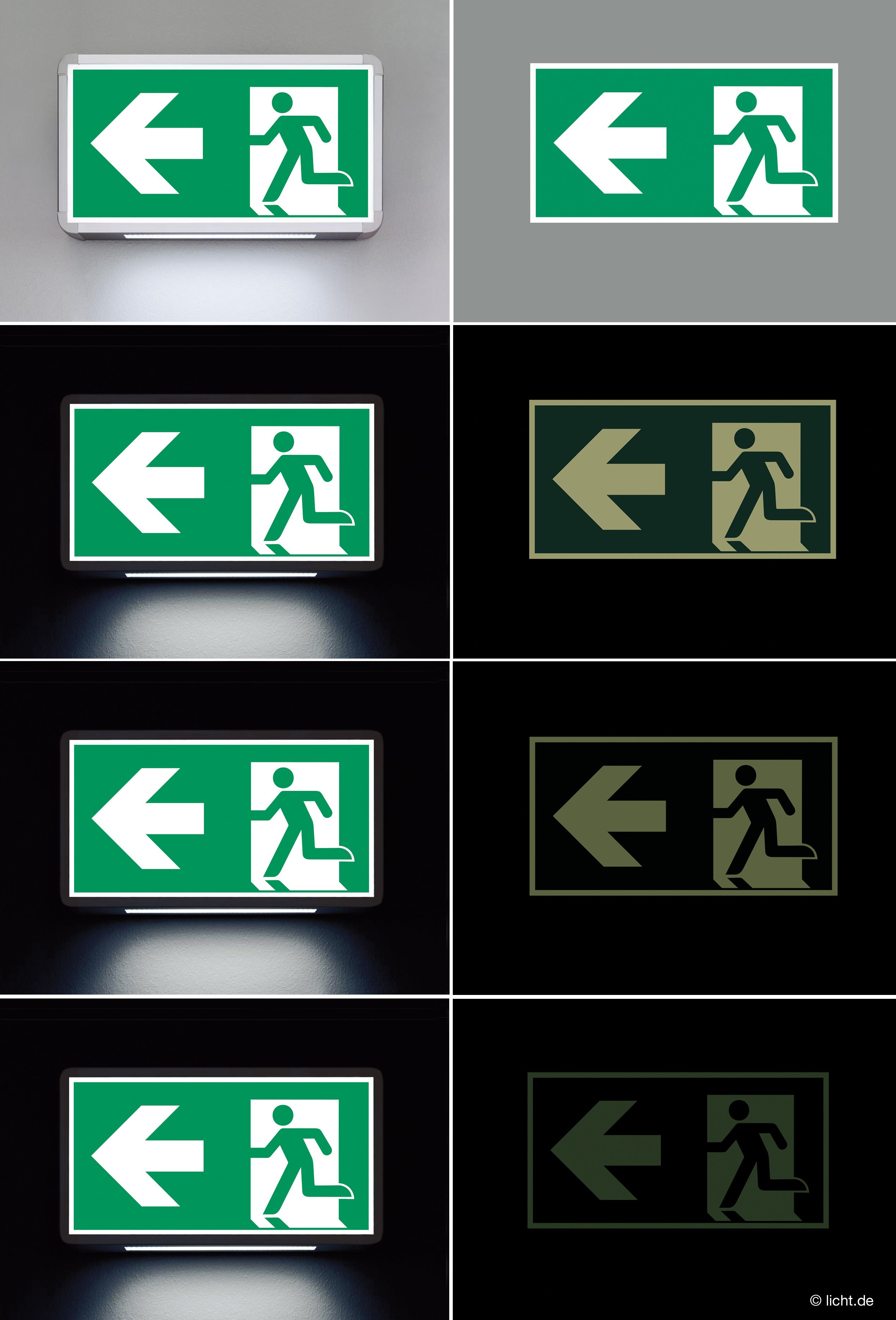 Rettungszeichen Licht De